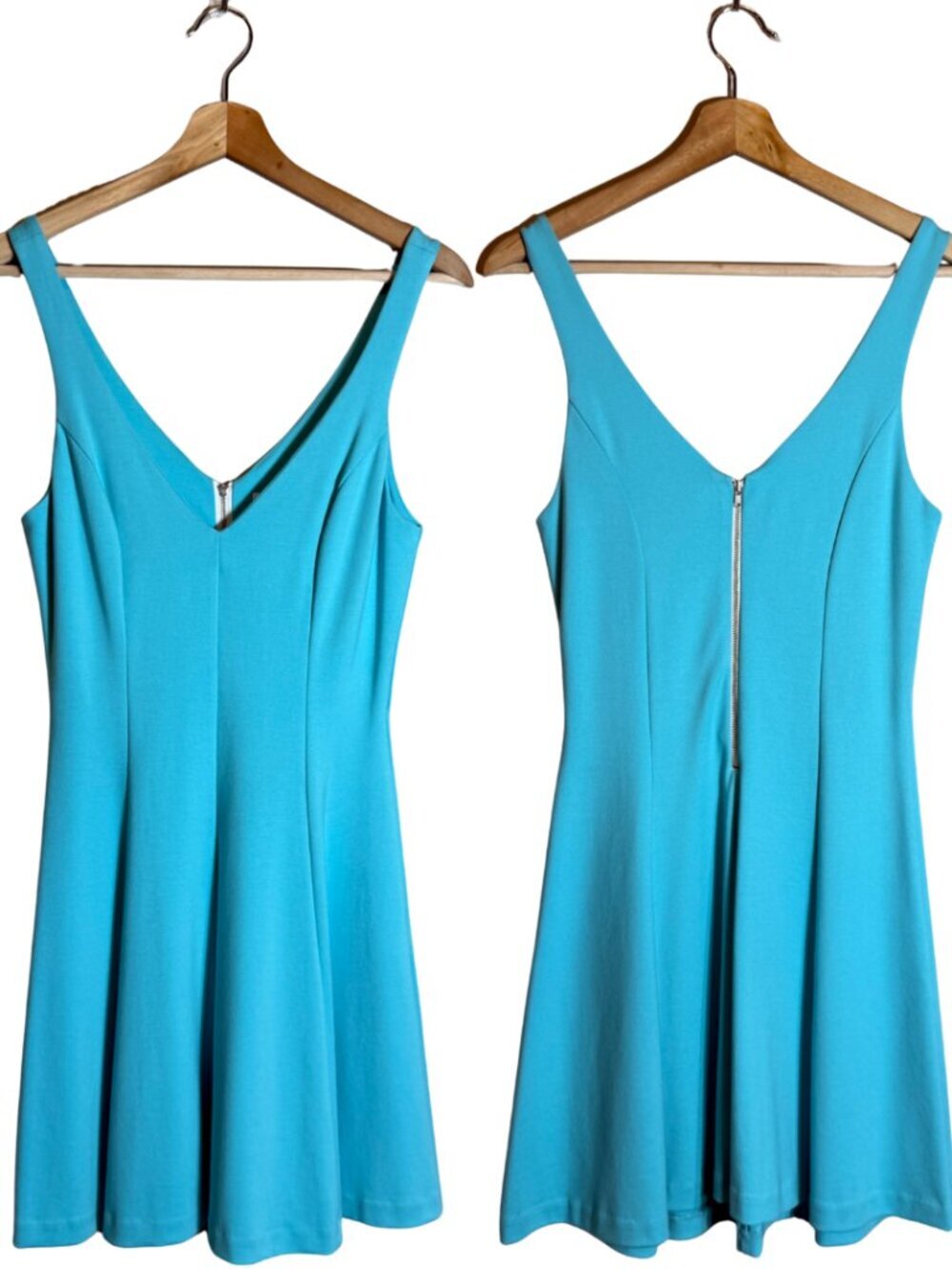 Amanda Uprichard Flounce Mini Dress Women's P Blue Cocktail Party Glam Wedding